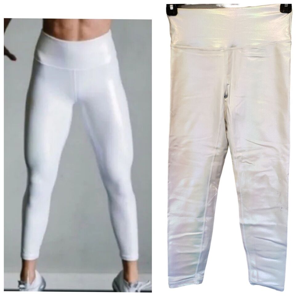 ZYIA Unicorn Iridescent Luxe  leggings WHITE - Size 6-8 Women